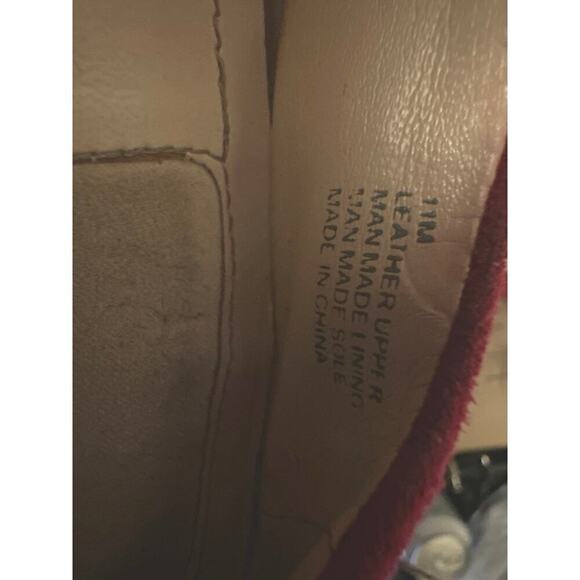 2/$25  Size 11 Alex Marie Red Suede Leather Lining Man Made Sole Kitty 1 Heel - Picture 5 of 8